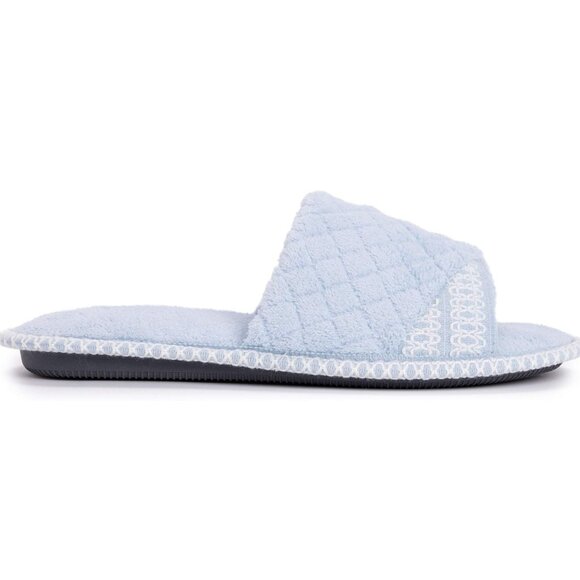 No Box MukLuk Women Sally Micro Chenille Scuff Slippers Blue M (7-8) $40 1C436 - Picture 2 of 6
